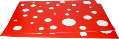 Produktbild von 2x Tischset rot mit weißen Punkten Platzset Platzdeckchen Untersetzer abwaschbar