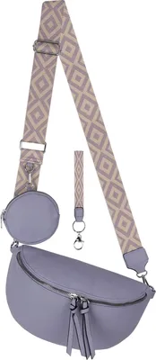 Produktbild von Bauchtasche Umhängetasche Crossbody-Bag Kunstleder Italy-Design PURPLE (53096)