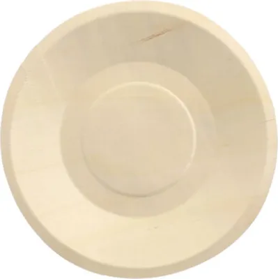 Image de Papstar Assiette Fingerfood bois pur 19cm 50 pièces