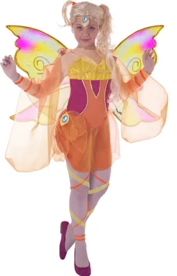 Produktbild von Stella Bloomix Winx Club Kostüm Verkleidung für Mädchen (Größe 7-9 Jahre)