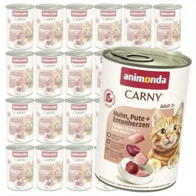 Produktbild von Animonda Carny Adult 24x400g Nassfutter für Katzen mit Huhn, Pute und Entenherzen