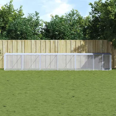 Produktbild von vidaXL Hühnerkäfig mit Dach Anthrazit 603x98x90 cm Verzinkter Stahl