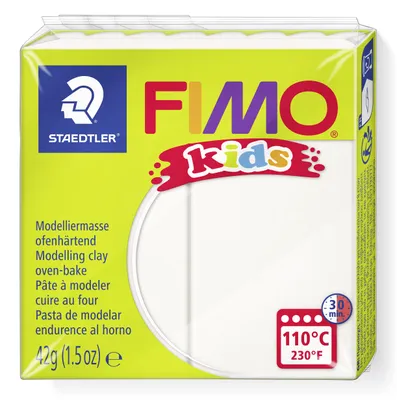 Produktbild von STAEDTLER FIMO kids 8030 ofenhärtende Modelliermasse Einzelprodukt, 42g, weiß