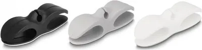 Produktbild von DeLOCK Kabelhalter mit 3 Durchführungen selbstklebend Set 3 Stück, Kabelhalter, Wand, Silikon, Schwarz, Grau, Weiß