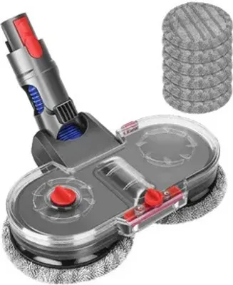 Elektrischer Wischaufsatz für Dyson V11 V10 V8 V7 V15 Staubsauger, Wischmopp Aufsatz Set, mit 6 Mopppads und Abnehmbarer Wassertank