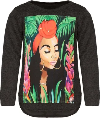Produktbild von KMISSO Mädchen Pullover mit Motiv Schwarz 116