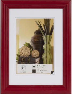 Zdjęcie produktu dla Henzo drewniana ramka na zdjęcia Artos 13x18 cm czerwona z podstawką Format pionowy i poziomy