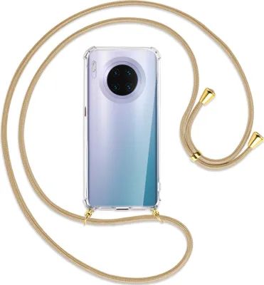 Produktbild von Handykette Backcover-Schutzhülle mit Band (Metall goldfarben) für Huawei Mate 30 Pro - caramel
