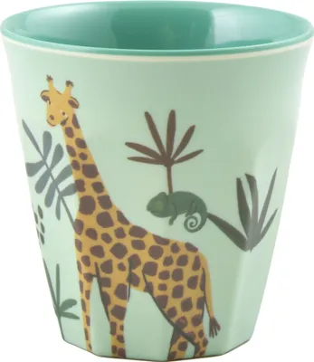 Produktbild von Rice Kleine Kinderbecher - Hellblau - Blue Jungle Animal Print