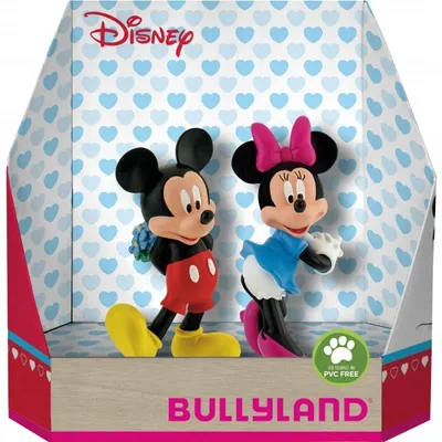Produktbild von Bullyland Disney Geschenkbox mit 2 Figuren Micky Valentine 8 - 10 cm BULA15077
