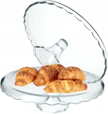 Produktbild von KADAX Kuchenständer aus Glas, Tortenständer mit Fuß, runde Tortenplatte