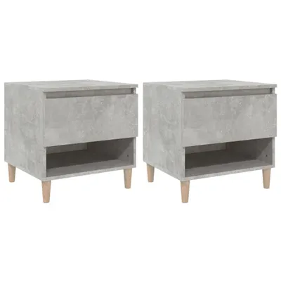 Produktbild von "2026 MODERNE"Nachttisch, 2er Set, Beistelltisch, - multifunktional& Moderne - Betongrau 50x46x50 cm Holzwerkstoff - Nachttische & -schränke CC3462645