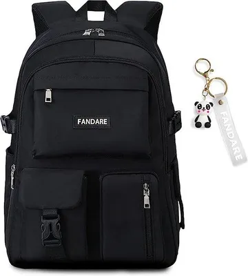 Obrázok produktu pre Uniqoos® turistický batoh, 31 x 18 x 45 cm, vodoodolný polyesterový batoh s priehradkou na notebook do 15,6 palcov, ľahký a s množstvom vreciek, vhodný do školy, na univerzitu, do práce a na cestovanie