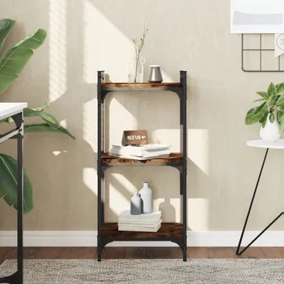 Produktbild von Bücherregal 3 Böden Räuchereiche 40x30x86 cm Holzwerkstoff 837629