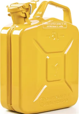 Image de VALPRO Bidon de carburant Contenu 5 l jaune zinc RAL 1018 Tôle d'acier L230xl120xH310mm
