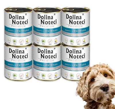 Produktbild von Dolina Noteci Premium Nassfutter für Hunde Forelle 6x800g