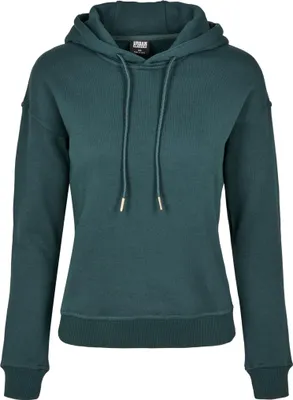 Immagine prodotto di Urban Classics TB1524 | Felpa con cappuccio da donna con polsini a coste - Colore: verde scuro - Taglia: 5XL