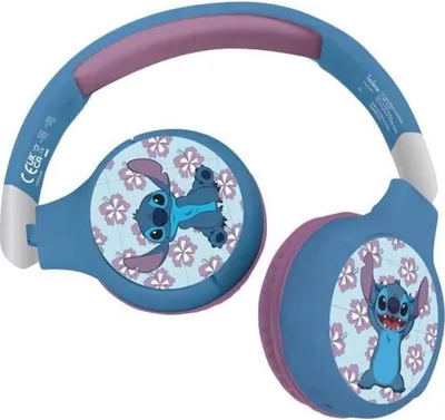 Produktbild von Bluetooth Kopfhörer, Disney Stitch, 2-in-1 Kabelgebunden/Kabellos, Faltbar, Einstellbar, 85dB Lautstärkebegrenzung, Integriertes Mikrofon