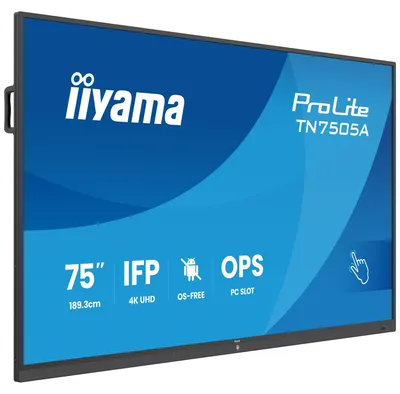 Image de iiyama TN7505A-B1AG, écran plat interactif, 189,3 cm (74,5"), 3840 x 2160 px