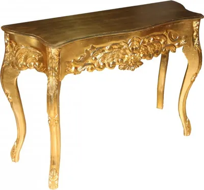 Immagine prodotto di Tavolino consolle in stile barocco "Casa Padrino", color oro, con cassetti, ideale come tavolino da trucco per signore, stile antico, dimensioni: 116 cm di larghezza x 77 cm di altezza x 36 cm di profondità