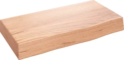 Image de Étagère murale marron clair 40x20x6 cm bois chêne massif traité