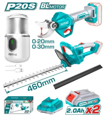 Obrázek produktu pro Křovinořez + nůžky + mlýnek na kávu 2x2Ah