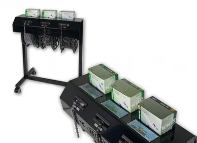Immagine prodotto di Portabobine KMC Reel Center Pro adatto per 3 bobine da 50 metri di catene KMC