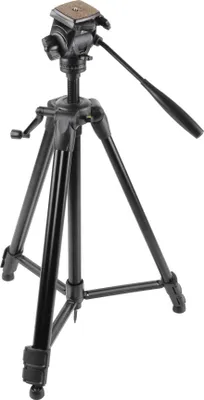 Produktbild von Walimex FW-3970 Semi-Pro Stativ mit Neiger, Kamerastativ höhenverstellbar bis 172 cm, Fotostativ belastbar bis 4 kg, Dreibeinstativ mit Stativkopf, 2 Wasserwaagen, Libelle, Schnellwechselplatte