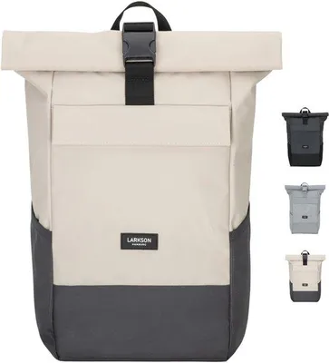 Produktbild von Wasserdichte Rolltop Reisetasche Beige Grau Laptopfach