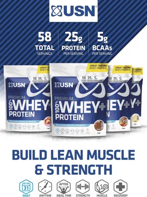 Produktbild von USN 100% Premium Whey Beutel, 2000g, Schokolade