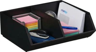 Produktbild von relaxdays Schreibtischorganizer Bambus stapelbar