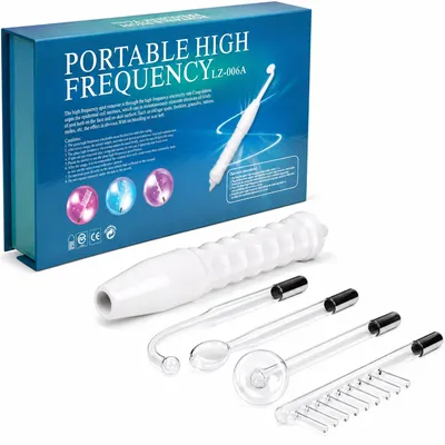 Produktbild von Retoo Darsonval Hochfrequenzgerät 10 W, 4 Glaselektroden, Weiß