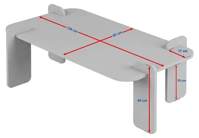Produktbild von CALICOSY - Couchtisch mit rechteckiger Platte L120 cm - ELOI