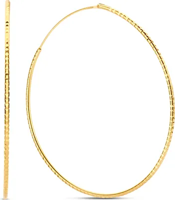 Produktbild von New Bling 9NB-0998 Silberohrringe - Damen - Diamanten - 40 mm Durchmesser - 1,36 mm Dicke - Silber - vergoldet (vergoldet/Gold auf Silber)