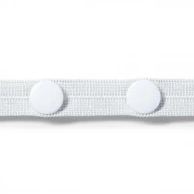 Produktbild von Prym Knopfloch-Elastic mit 3 Knöpfen 12 mm weiß