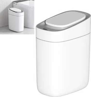 Produktbild von Automatischer Mülleimer 9L Bewegungsensor Bad Schlafzimmer Wasserdicht Schmal Kunststoff