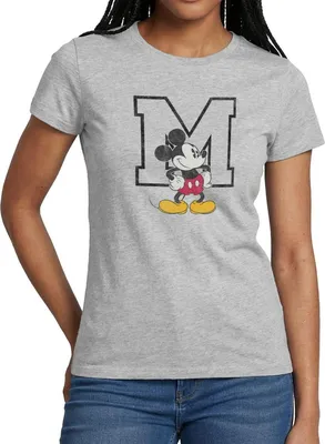 Produktbild von Mickey & Minnie Klassisch Mit M Frauen T-Shirt, XXL, Grau meliert