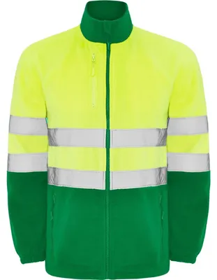 Produktbild von Roly Workwear - "Altair" Fleecejacke für Herren LT6026 (M) (Gartengrün/Fluoreszierendes Gelb)