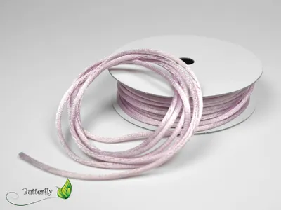 Produktbild von 10m Rolle Flechtkordel Satin 2mm, Farbe:blass lila / Orchidee 420