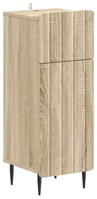 Image de vidaXL Armoire de rangement pour salle de bain ZWOLLE, en chêne Sonoma