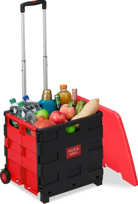 Produktbild von relaxdays Klappbarer Einkaufstrolley mit Deckel