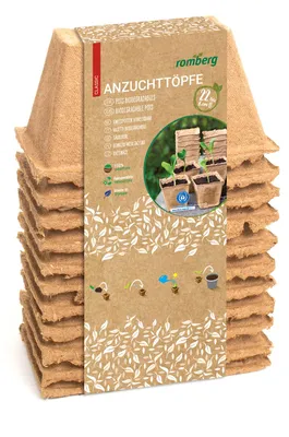 Zdjęcie produktu dla Romberg organiczne doniczki 6x6 cm 22 szt