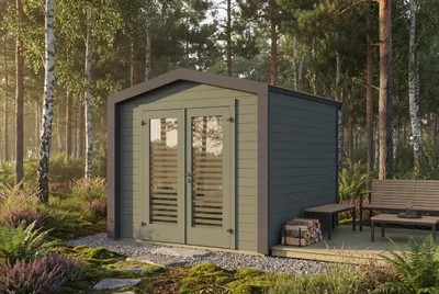 Productafbeelding van Tuinhuis Killarney, 250x250 cm, groen-grijs, 28 mm