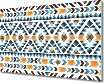 Produktbild von Glas-Herdabdeckplatte Glaskeramikfeldabdeckung Spritzschutz - 80x52 cm - Boho ethnisch