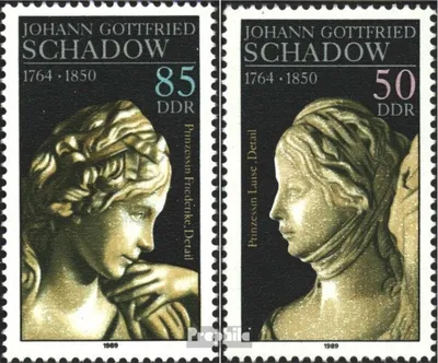 Produktbild von Briefmarken DDR 1989 Mi 3250-3251 (kompl.Ausgabe) postfrisch 225.Geburtstag von Schadow