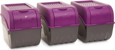 Image de Novaliv Boîtes à légumes Boîtes à pommes de terre Récipients de stockage 3,5l à 9l (Violet, 3X 9l)