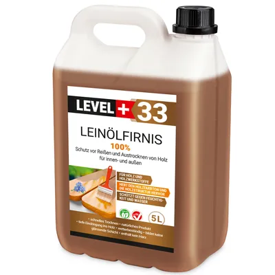 Produktbild von Lněný olej 100% 5L čistý lněný olej Level+33