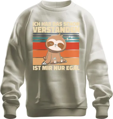 Obrázek produktu pro Už jsem pochopil, že je mi to jedno Sloth Saying Funny Uni mikina, Nature, L