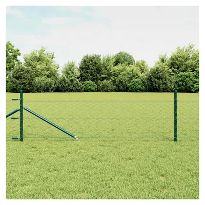 Produktbild von Zaunpfosten Grün 100 x 0,4 m (50 mm Netz) aus Stahl und PVC für Gartenzaun, Hundezaun, Weidezaun und Hühnerzaun
