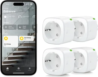 Smart Plug Matter 4er-Pack – App- und Sprachsteuerung, Thread